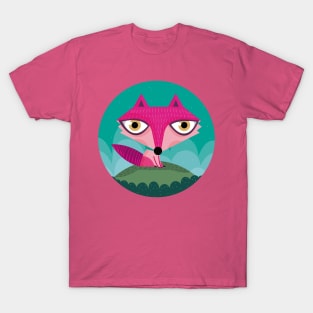Hot pink fox T-Shirt